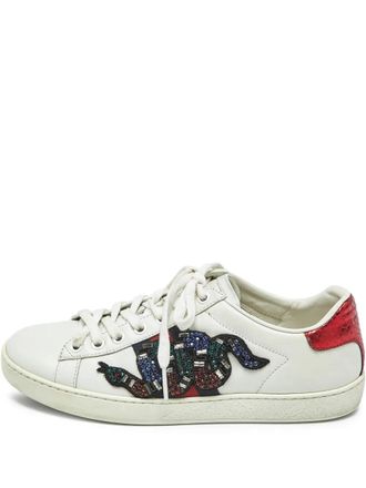 Gucci Web Ace low-top sneakers - women - Calf Leather/Calf Leather/Rubber - 36 - White