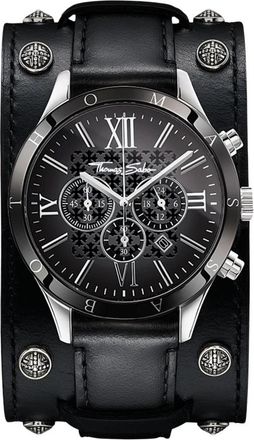Thomas Sabo Rebel Icon Chronograph - Heren - Horloges - Zwart - ONE Size - Leer - Accessoires