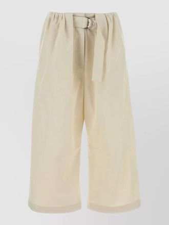Loewe cotton blend wide leg cropped shorts