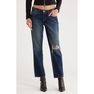 L'agence Nevia Low Rise Slouch Straight Leg Jeans in Merrit Destruct at Nordstrom Rack, Size 30