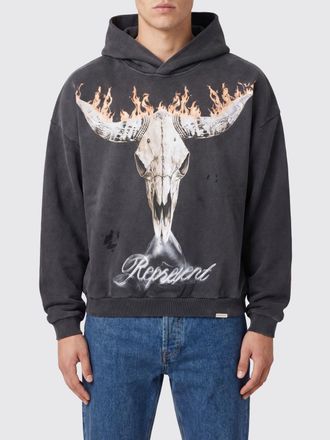 Represent Felpa con cappuccio in cotone con logo