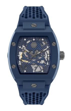 Philipp Plein The Skeleton Ecoceramic Heren Horloge Blauw PWVBA0323