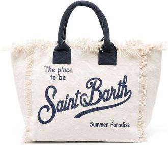 MC2 Saint Barth Vanity canvas beach bag - women - Cotton - OS - Neutrals