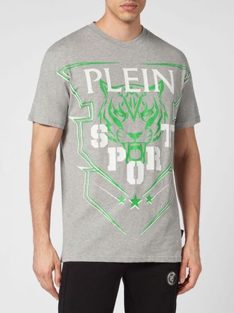 Plein Sport T-shirt slim fit in cotone con logo stampato sul petto