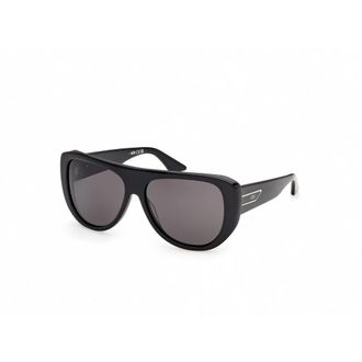 GCDS Sunglasses, unisex, Black, Size: 57 MM Shield Soft Sunglasses
