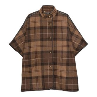 Barbour Judith wollen cape - Dames - Jassen - Bruin - Maat: M Wol