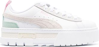 Puma Mayze Mix leather sneakers - women - Fabric/Calf Leather/Rubber - 10 - White