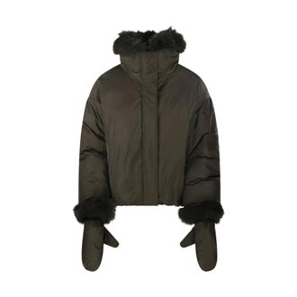 Yves Salomon Sylve Veste 66cm - Jackets - Mujer - Verde - S