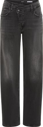 Replay Weite Jeans REPLAY ZELMAA, Damen, Gr. 25, L&auml;nge 30, schwarz delav&egrave;, Denim/Jeans, Obermaterial: 99% Baumwolle, 1% Elasthan, weit lang, Jeans Weite Jean