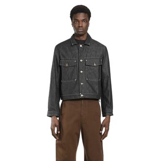 Christophe Lemaire Trucker Denim jacket with Studs