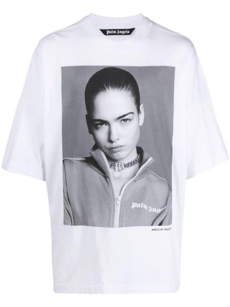 Palm Angels x Sims photograph-print T-shirt - men - Cotton/Polyester - S - White