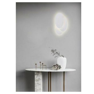 Trade Shop Trade Shop Traesio - Trade Shop - Applique A Led 3 Ovale Lumetto Comodino Abat Jour 12w Luce 6500k 3000k 4000k E33