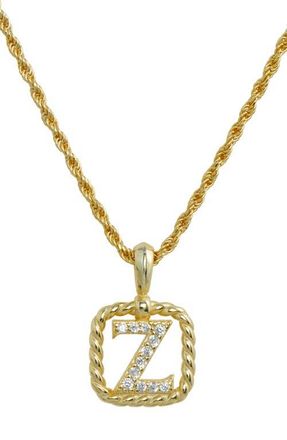 Savvy Cie Jewels Initial Pendant Necklace in Yellow-Z at Nordstrom