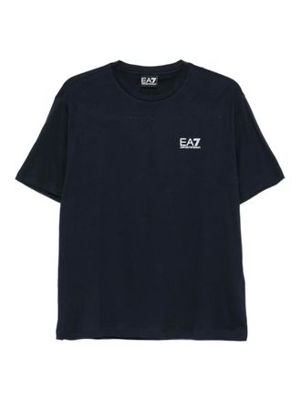 Emporio Armani T-shirt in cotone con logo - Blu