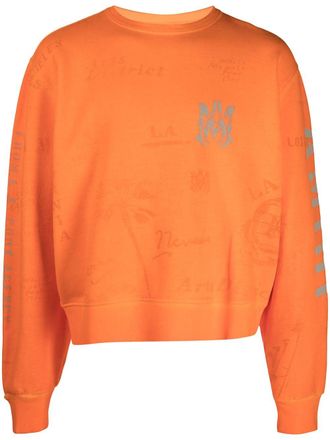 Amiri Felpa con stampa - Arancione