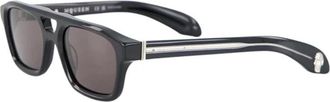 Alexander McQueen Zwarte Vierkante Zonnebril - Heren - Zonnebrillen - Zwart - ONE Size - Accessoires