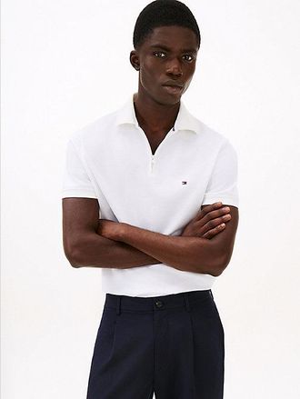Tommy Hilfiger Performance Regular Fit Zip Oxford Polo Shirt