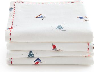 La Redoute Interieurs Set van 4 servetten, gewassen katoen, Tout Schuss