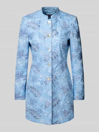 White Label Slim Fit Longblazer aus Leinen mit Stehkragen in Hellblau, Gr&ouml;&szlig;e 38