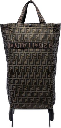 Fendi Pre-owned Fendi Zucca Canvas Foldable Jolly Trailer Rolling Cart Unisex NUOLWD0EFTZJU1BP