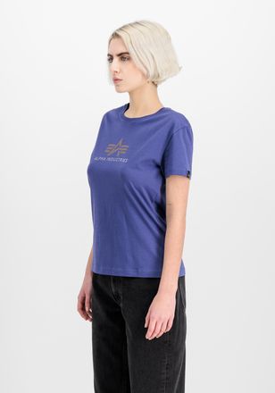 Alpha Industries T-Shirt ALPHA INDUSTRIES Crystal T-Shirt W, Damen, Gr. XS, lila (night lila), Obermaterial: 100% Baumwolle, Shirts T-Shirt