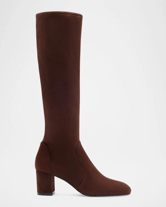 Stuart Weitzman 60mm Lucie Suede Knee-High Boots