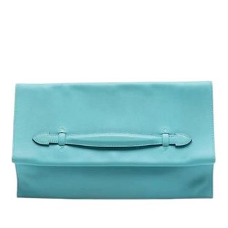 Herm&egrave;s Pre-owned Clutches, female, Blue, Size: ONE SIZE Pre-owned Pliplat Clutch