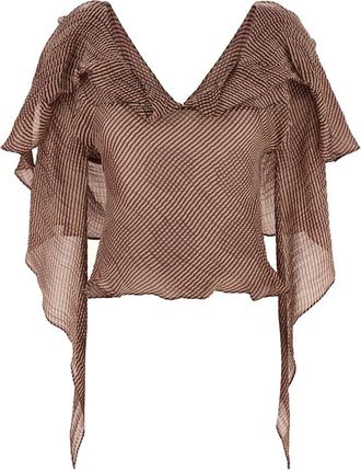 Kiko Kostadinov Plexus Blouse - female - KIKO KOSTADINOV - Blouses - Brown - XS - Blouses & Shirts