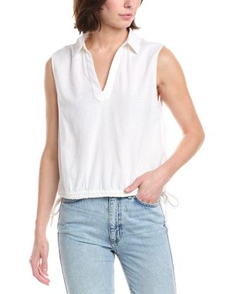 NVLT Nvlt Bottom Tie Linen-Blend Top