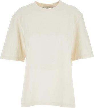 Golden Goose Reverse Logo T-Shirt - Dames - T-shirts - Beige - XL - Katoen - Tops