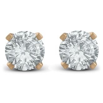 Pompeii3 7/8ct Diamond Studs 14K Yellow Gold