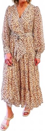 Exquise London Long Sleeve Dress In Multi Color
