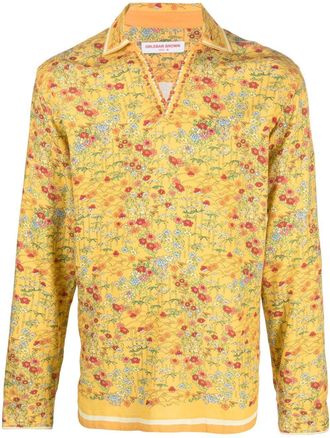 Orlebar Brown Ridley Solo Fantasy shirt - men - Fabric - L - Yellow