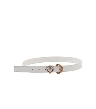 Pinko White Logo Buckle Belt