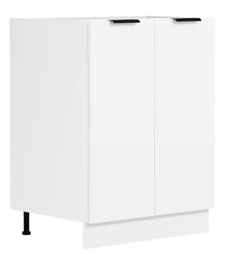 ebuy24 Gabinete De Cocina Vcm Dimensiones Aprox. Al. 82 X An. 60 X. T. 46 Cm Gabinete Con Dos Puertas Giratorias Muebles De Cocina - Fasola (blanco)
