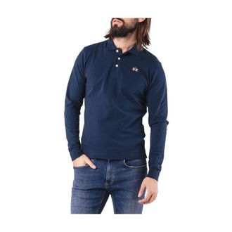 La Martina Polo a maniche lunghe Slim-fit - - Tops - Uomo - Blu - M
