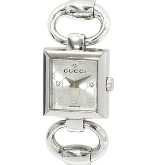 Gucci Pre-owned Watches, female, Gray, Size: ONE SIZE Pre-owned Tornabuoni Stainless Steel Bracelet