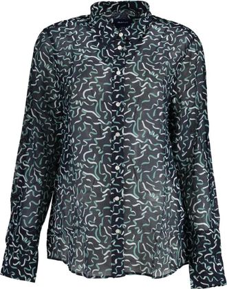 GANT Kleding - Dames - Overhemden - Blauw - S - Overhemden