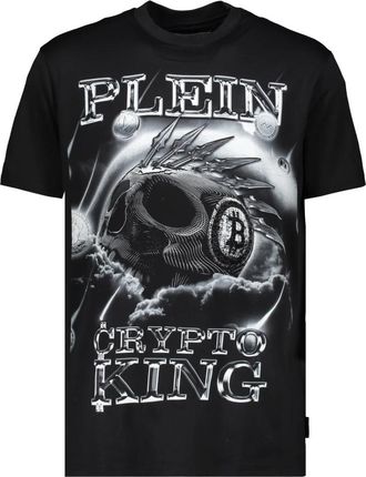 Philipp Plein Maxi Print Katoenen T-shirt - Heren - T-shirts - Zwart - 3XL - Katoen - Tops