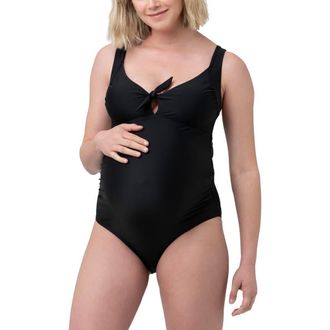 Ripe Tie Front One Piece in Black at Nordstrom, Size X-Large