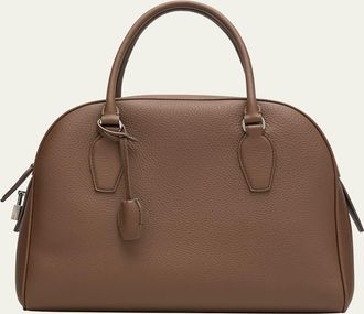 The Row India 12.00 Top-Handle Bowling Bag in Leather