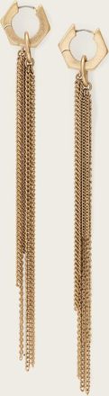 AllSaints Brass Rae Chain Earrings, Size: One Size