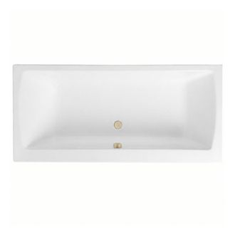 Vitra Ba&ntilde;era Rectangular De 180x80cm Con Patas Vitra Neon Blancas + Desag&uuml;e Wirquin Con Tapa Y Tap&oacute;n Dorados