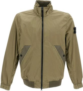 Stone Island Bomber Jackets, male, Green, Size: S Bomber Jackets