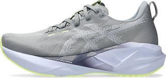 Asics Womens Novablast 5 Running Shoes In Gravel/bluefade