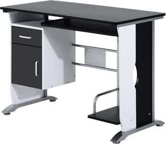 HOMCOM Mesa de Ordenador PC Despacho Escritorio 100x52x75cm Oficina Escuela Madera