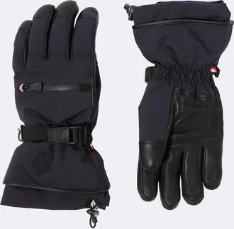 Moncler Leather-trimmed ski gloves