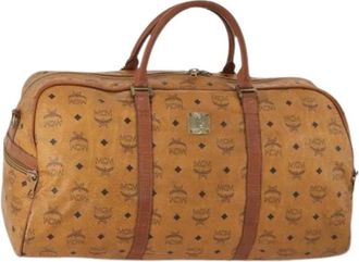 MCM Pre-owned Weekend Bags, female, Brown, Size: ONE SIZE Pre-owned Boston Bag