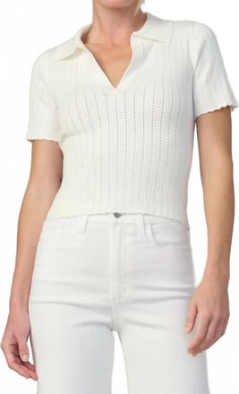Joe's The Jess Pointelle Polo Top In White