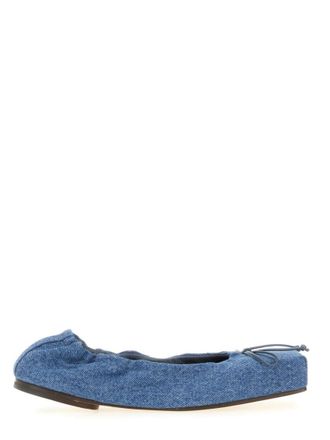 Jacquemus Denim Bow Ballet Flats